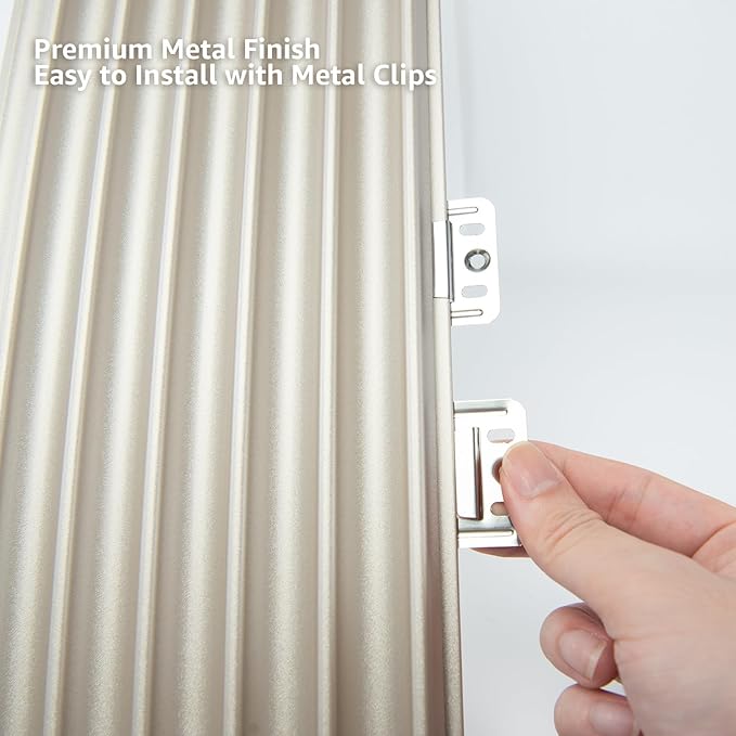 Art3dwallpanels 4 Pack Glossy Metal Finish WPC Soundproof 3D Wall Panels - Image 7
