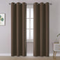 DUALIFE Brown Curtains 84 Inches Long Coffee Color Blackout Curtains by DUALIFE