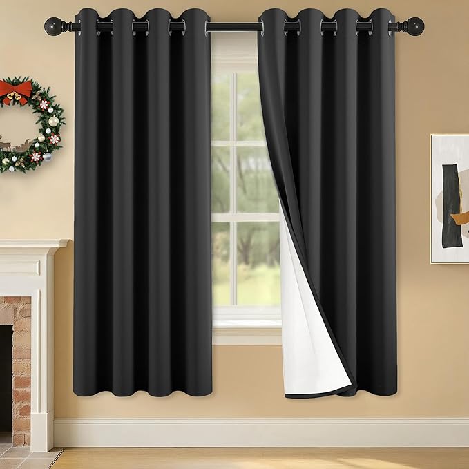 100% Blackout Curtains 63 Inch Length by Unknown