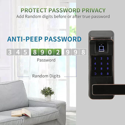 Harfo Smart Door Lock, Heavy Duty 5 in 1 Keyless Entry Door Lock, Full App - Image 5