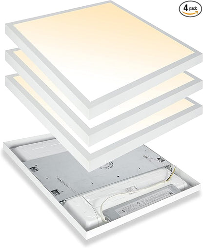 Mcacggo 2x2 FT LED Flat Panel Light Surface Mount Dimmable & 3000K/4000K/5000K by Mcacggo