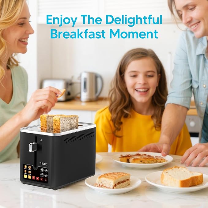 Trisiko® Touch Screen Toaster 2 Slice, Smart Toaster - Image 2