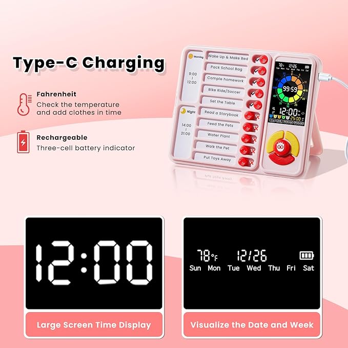ADHD Tool for Kids, 5-in-1 Visual Timer - Image 8