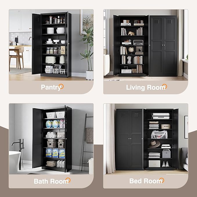 Yizosh Metal Storage Cabinet - Image 5
