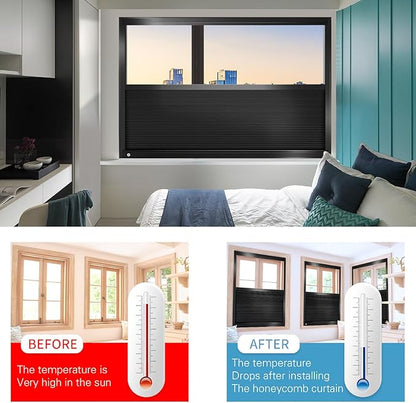 LEXEN Smart Bottom Up Honeycomb Shades WiFi Enabled Motorized Cellular Blinds - Image 5