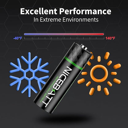 NICEBATT Rechargeable aa Batteries 16 Count, 2800mAh Premium NiMH Double A - Image 4