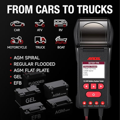 ANCEL BST600 Car Battery Tester - 12V/24V - Image 9