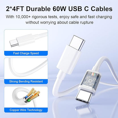 USB C Charger Block, 120W 6 Port USB Charging Station - Image 7