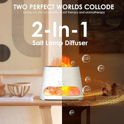 SALKING 2-in-1 Himalayan Salt Lamp & Ultrasonic Essential Oil Diffuser - Image 3