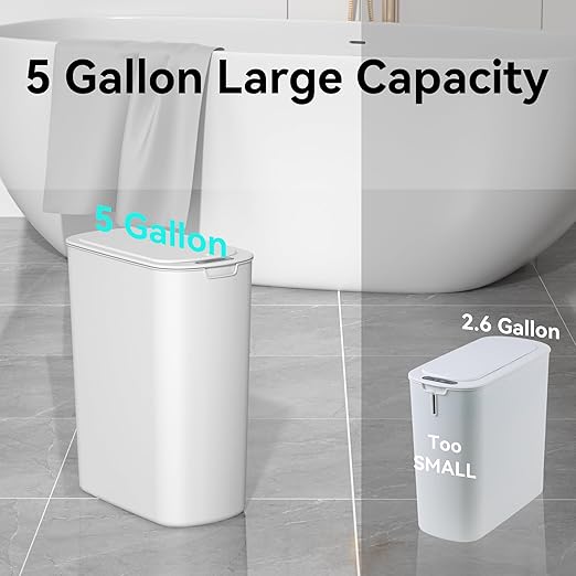 5 Gallon Motion Sensor Bathroom Trash Can Automatic Garbage Cans - Image 5