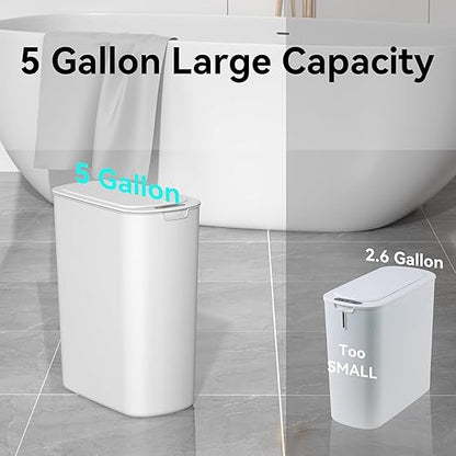 5 Gallon Motion Sensor Bathroom Trash Can Automatic Garbage Cans - Image 5