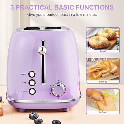 Roter Mond 2 Slice Toaster Retro Stainless Steel - Image 5