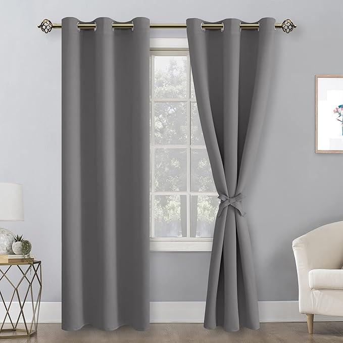 Hiasan Blackout Curtains for Bedroom, 42 x 84 Inches Long - Image 2
