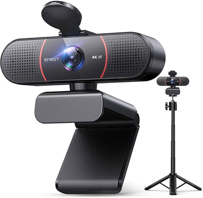 EMEET C960 4K Webcam with Tripod, 4K UHD Sony Sensor, 3 Adjustable Height Mini by EMEET