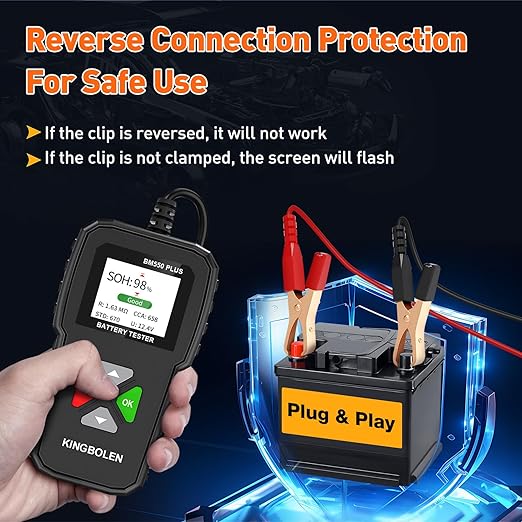 KINGBOLEN BM550 Plus 6V-24V 100-2000 CCA Car Battery Tester, Voltage Waveform - Image 6