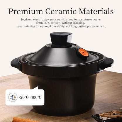 Joydeem 4 Quart Electric Stew Pot, 500W Multi-Functional Cooking Pot - Image 3