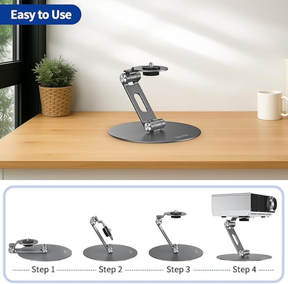 BESIGN PS01 Projector Foldable Mount Stand, Angle Adjustable Projector Stand - Image 7