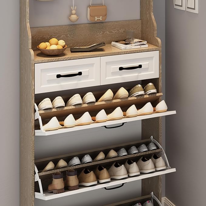 Vibe & Dine Shoe Cabinet, Entryway Shoe Storage Cabinet - Image 6
