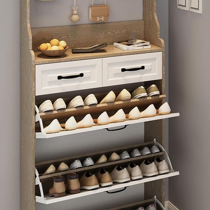 Vibe & Dine Shoe Cabinet, Entryway Shoe Storage Cabinet - Image 6