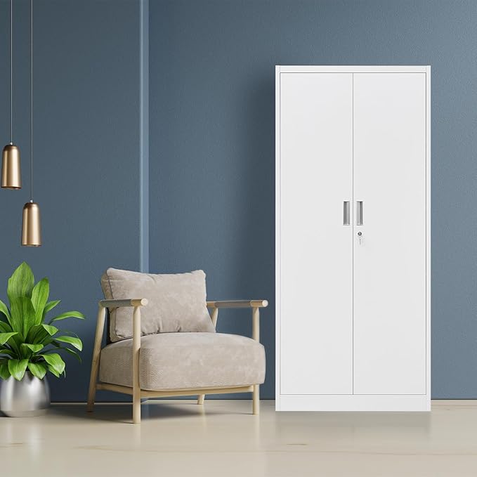 Storage Cabinet, 72 Inch Tall Metal Storage Cabinet - Image 8