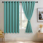 JIUZHEN Turquoise Blackout Curtains by JIUZHEN