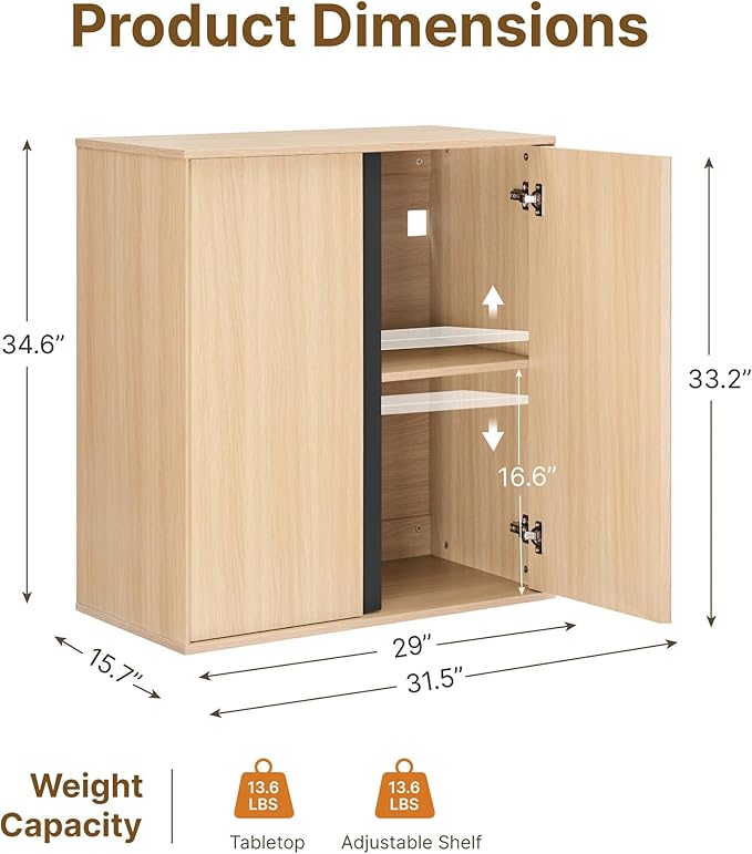 63" Sideboard Buffet Cabinet - Image 2