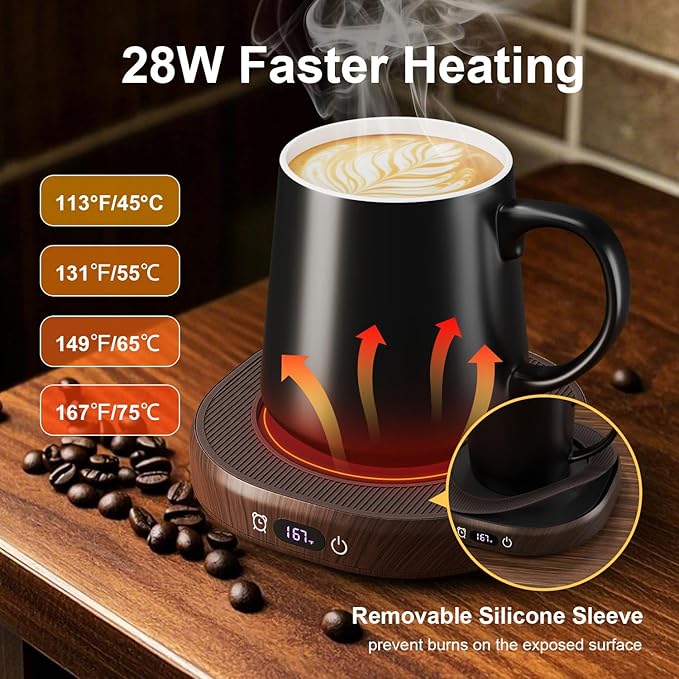 Coffee Mug Warmer & Mug Set for desk, Smart Auto Shut Off Electric Cup Warmer - Image 2