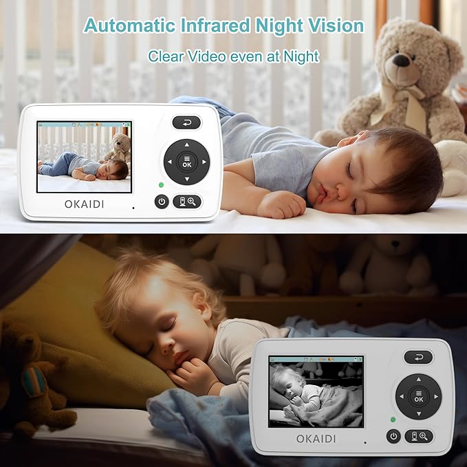 OKAIDI Video Baby Monitor with Camera and Audio, 2.4'' Portable Travel Baby - Image 8