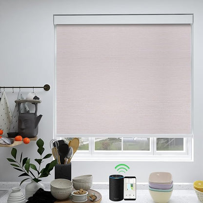ZSHINE Motorized Blackout Roller Blinds Customize Width Remote Control Wireless - Image 7