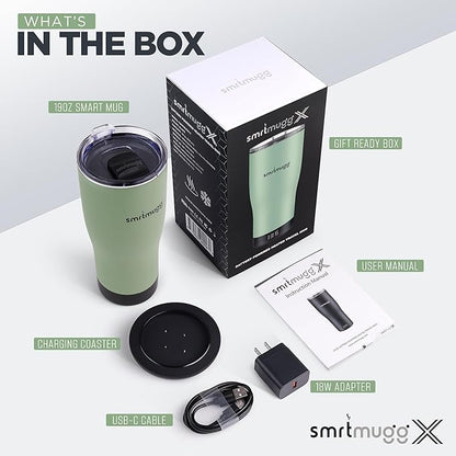 X Heated Coffee Mug 19 oz., 8 Hour Battery Life, Self-Heating, Adjustable Temp - Image 2