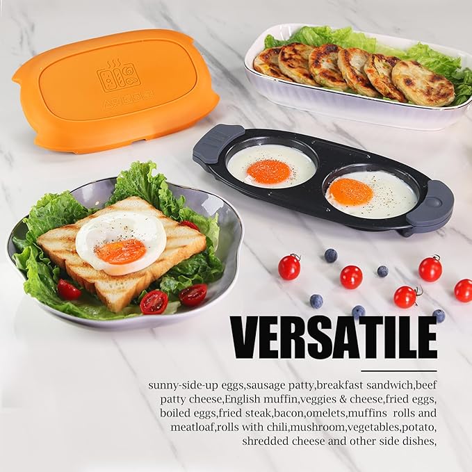 Quick-Heat Microwave Egg Cooker|Poacher|fryer, Dishwasher-Safe, Save Time - Image 4
