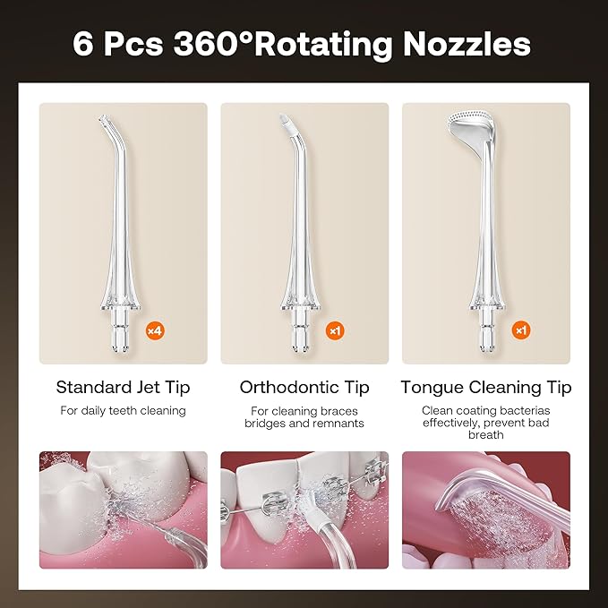 Bitvae C6 Water Dental Flosser for Teeth Pick, Cordless Flosser for Travel - Image 7