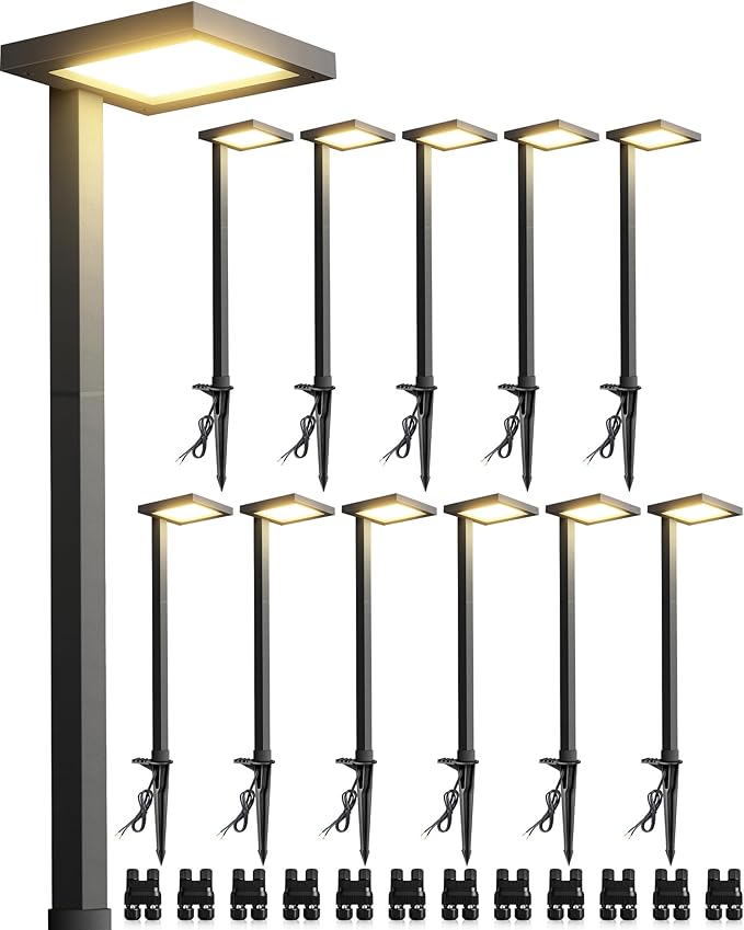 SUNVIE 5W Anti-Glare Low Voltage Pathway Lights Wired 12-24V LED Landscape Path by SUNVIE