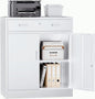 Metal Storage Cabinets with Drawer, Small White Steel File Cabinet by TaskStorz