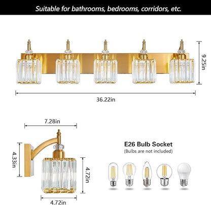 BBLLWJ 5-Light Crystal Vanity Lights - Image 4