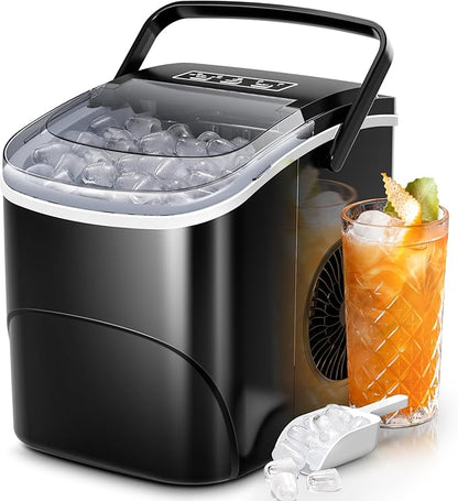 Ice Makers Countertop, 9 Cubes in 6 Mins, Portable Ice Maker Machine by Electactic