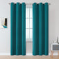 DUALIFE Dark Teal Curtains 84 Inch Length 2 Panels Set Grommet Curtain Drapes by DUALIFE