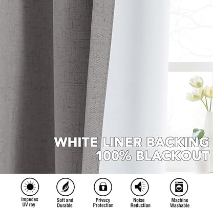 H.VERSAILTEX Linen Curtains 100% Blackout Curtains - Image 6