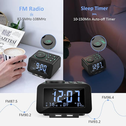 uscce Digital Dual Alarm Clock Radio - Image 4