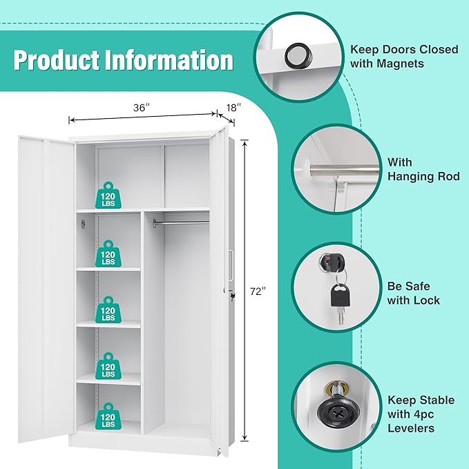 Wide & Deep Metal Storage Cabinet - Image 3