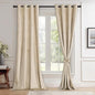 JIUZHEN Beige Velvet Curtains 96 inches by JIUZHEN