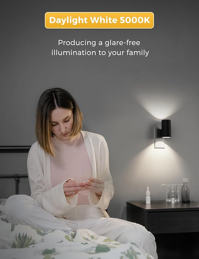 L LOHAS LED Night Light, Bright Wall Plug Night Light, 5000K Daylight White - Image 5