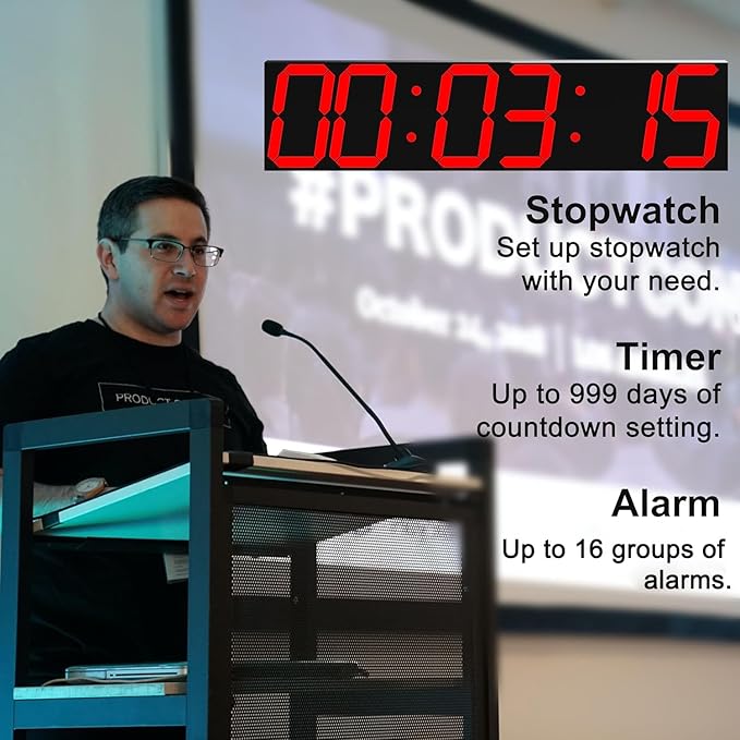 CHKOSDA Digital Wall Clock, Oversize Led Digital Clock Large Display - Image 4