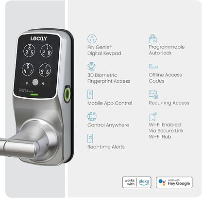 Lockly Secure Pro Smart Lock Wi-Fi, Keyless Entry Digital Keypad Door Lock - Image 5