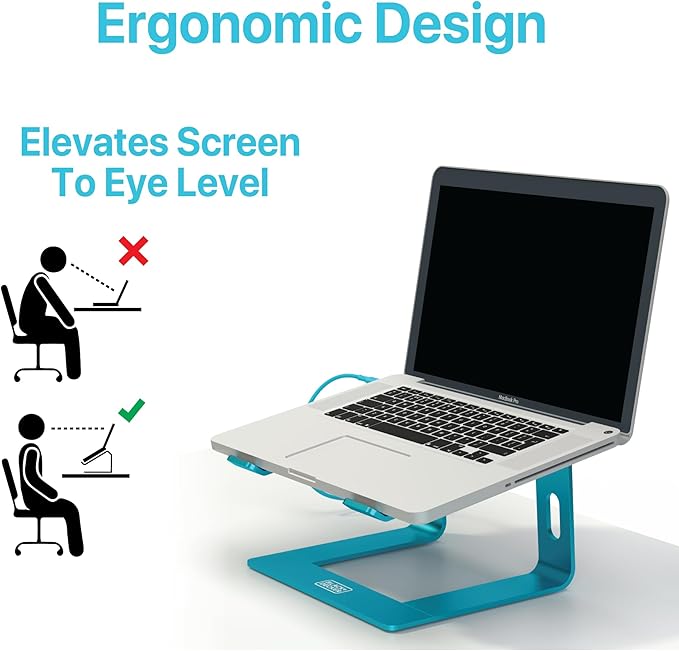 BLACK+DECKER Laptop Stand for Computer Desk, Ergonomic Laptop Stand for Desk - Image 3