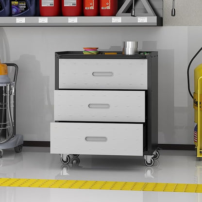 Metal Storage Cabinet with Wheels, Rolling Tool Cabinet, Garage Storage Cabinet - Image 4
