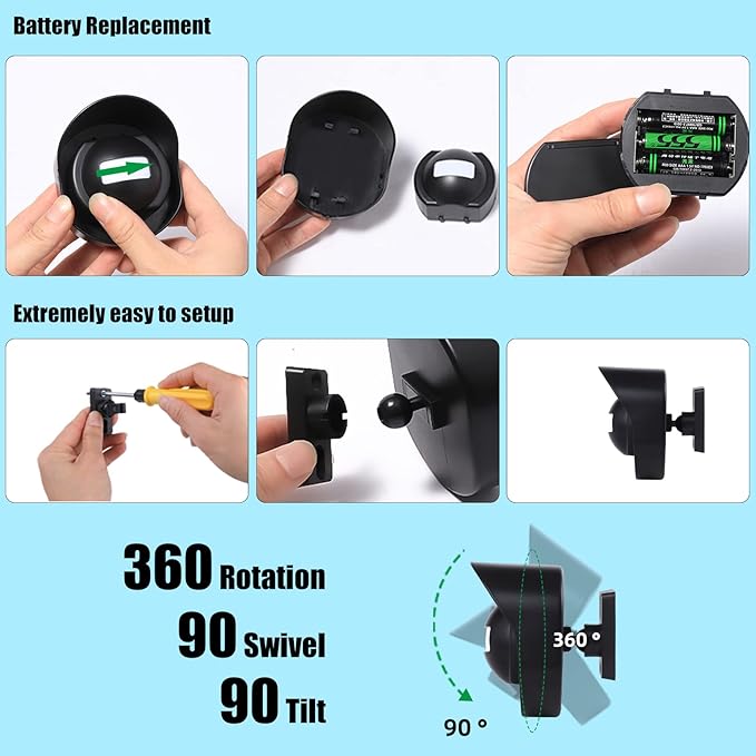Shaogax Driveway Alarm-328ft Long Range Wireless Driveway Alarm Weatherproof - Image 5