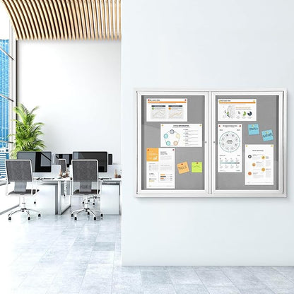 Outdoor Bulletin Board Weatherproof 48x34 in, Enclosed Bulletin Board - Image 5