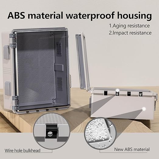 ABS Electrical Junction Box, Ventilated Design, Cable Grommets, IP65 Waterproof - Image 4