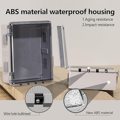 ABS Electrical Junction Box, Ventilated Design, Cable Grommets, IP65 Waterproof - Image 4